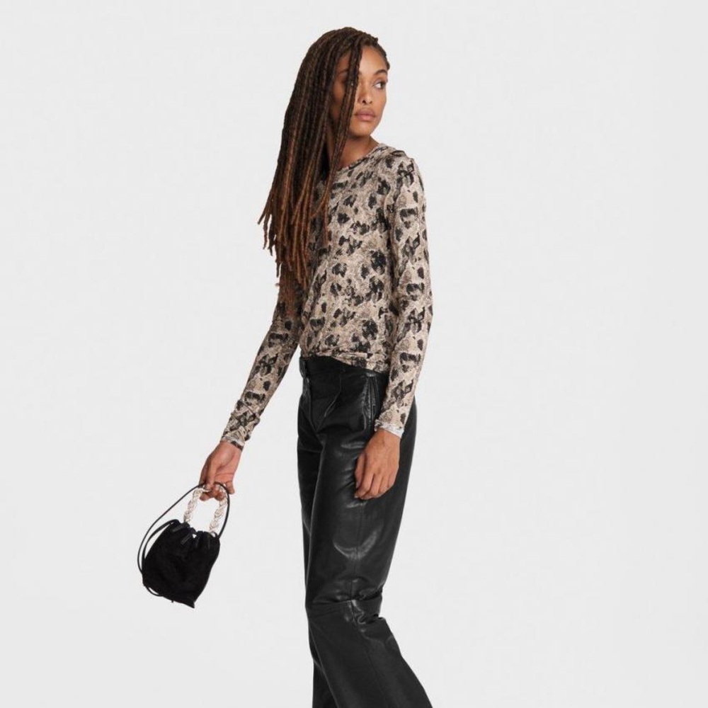Rag & Bone Sabeen Leopard Print Top (22) - image 7